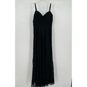 Alyce Designs Womens Y2K Whimsigoth Maxi‎ Dress Size 12 Black Chiffon Gothic